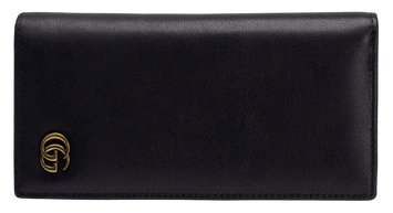 Гаманець Gucci Marmont G Black Leather Bifold Long Wallet Purse Black 88150 фото