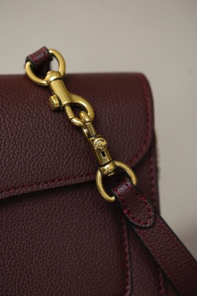 Сумка Coach Tabby Shoulder Bag 26 in Polished Pebbled Leather Merlot/Brass Hardware 0534 фото