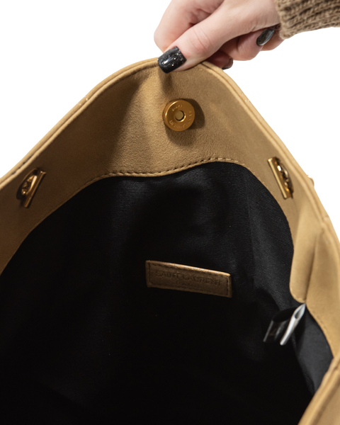 Сумка Saint Laurent Jamie Shopping Medium Tote Bag in Golden Leaf Suede 0193 фото