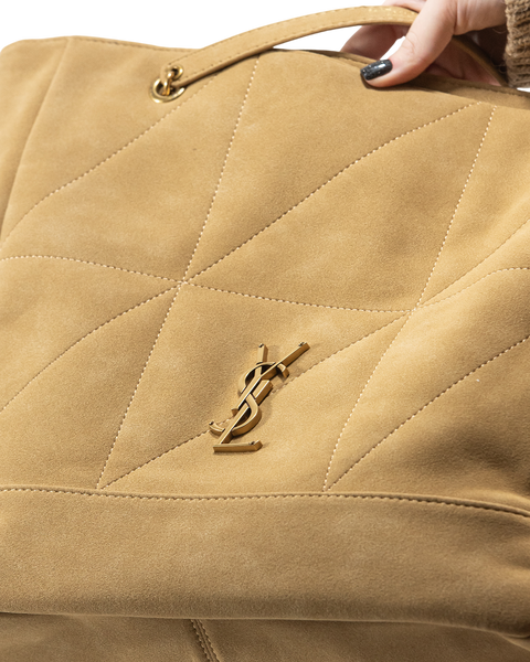 Сумка Saint Laurent Jamie Shopping Medium Tote Bag in Golden Leaf Suede 0193 фото