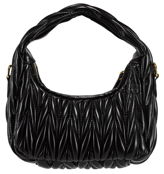 Сумка Miu Miu Wander Matelass&eacute; Nappa Leather Mini Hobo Bag Black 0013 фото