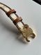 Ремень Celine Medium Triomphe Belt In Triomphe Canvas And Calfskin White/Gold 66122 фото 7