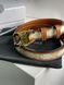 Ремень Celine Medium Triomphe Belt In Triomphe Canvas And Calfskin White/Gold 66122 фото 4