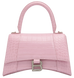 Сумка Balenciaga Hourglass Handbag Small in Crocodile Embossed Calfskin Pink 99996 фото 1