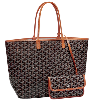 Сумка Goyard Saint Louis PM Tote Bag Black & Tan 99664 фото