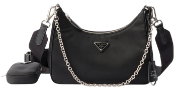 Сумка Prada Re-Edition 2005 Re-Nylon Bag Black/Silver Hardware 4001 фото