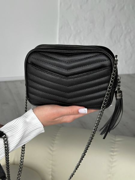Сумка Saint Laurent Mini Lou Camera Bag in Grain de Poudre Black Leather 0377 фото