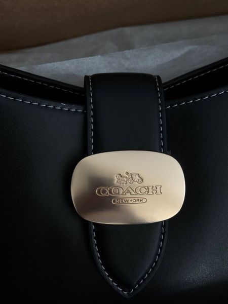 Cумка Coach Eliza Shoulder Bag in Black Leather 99328 фото