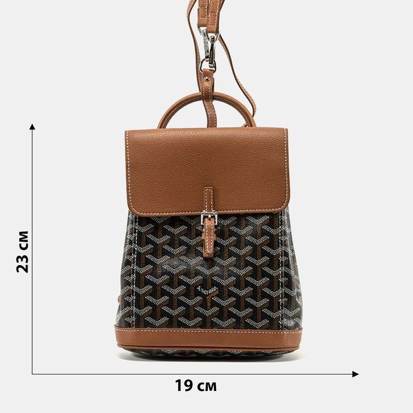 Рюкзак Goyard Alpin Mini Backpack in Leather Black&Tan 0368 фото
