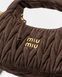 Сумка Miu Miu Wander Matelass&eacute; Suede Hobo Bag in Dark Brown 17048 фото 5