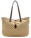 Сумка Gucci Jackie Medium Tote Bag in GG Canvas in Sand and Dark Brown GG Canvas with Gold-Toned Hardware Premium 1611 фото 1