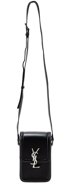 Сумка Saint Laurent Solferino Mini Bag in Smooth Black Leather 0195 фото