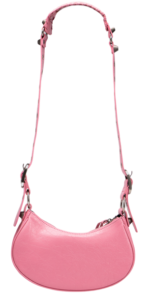 Cумка Balenciaga Le Cagole Shoulder Bag XS in Pink Arena Lambskin/Aged-Silver Hardware 99749 фото