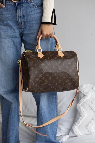 Сумка Louis Vuitton Speedy Bandouli&egrave;re 30 in Monogram Coated Canvas/Gold Hardware 605 фото
