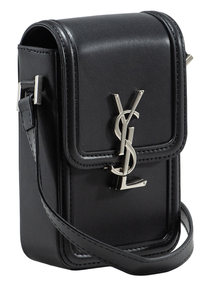 Сумка Saint Laurent Solferino Mini Bag in Smooth Black Leather 0195 фото