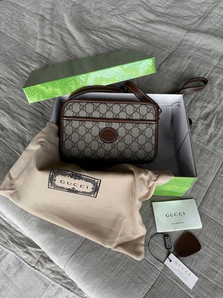Cумка Gucci Mini Interlocking G Shoulder Bag in GG Supreme Coated Canvas 0349 фото