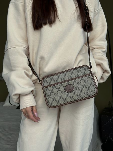 Cумка Gucci Mini Interlocking G Shoulder Bag in GG Supreme Coated Canvas 0349 фото