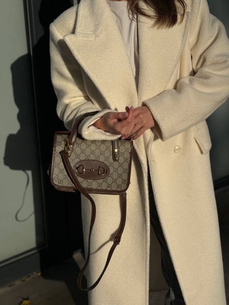 Cумка Gucci Horsebit 1955 Mini Top Handle Bag in Beige and Dark Brown GG Supreme Canvas/Brown Leather Trim 00090 фото