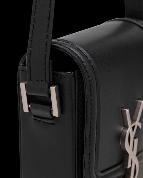 Сумка Saint Laurent Solferino Mini Bag in Smooth Black Leather 0195 фото