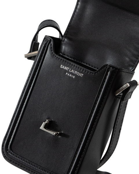 Сумка Saint Laurent Solferino Mini Bag in Smooth Black Leather 0195 фото
