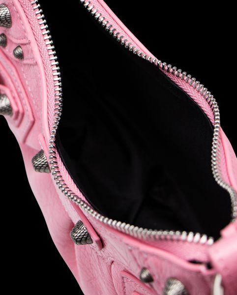 Cумка Balenciaga Le Cagole Shoulder Bag XS in Pink Arena Lambskin/Aged-Silver Hardware 99749 фото