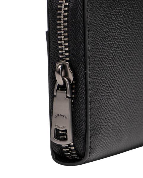 Кошелек Coach Essential Slim Accordion Zip Wallet with Textured Leather Interior Black 88196 фото