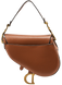 Сумка Dior Mini Saddle Bag with Strap Brown Grained Calfskin 0390 фото 2