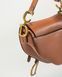 Сумка Dior Mini Saddle Bag with Strap Brown Grained Calfskin 0390 фото 6