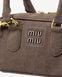 Сумка Miu Miu Arcadie Padded Suede Top-Handle Regular Bag Chocolate/Gold Hardware 0486 фото 3