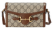 Cумка Gucci Horsebit 1955 Mini Bag in Beige and Dark Brown GG Supreme Canvas/Brown Leather Trim 137 фото 1