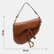 Сумка Dior Mini Saddle Bag with Strap Brown Grained Calfskin 0390 фото 9
