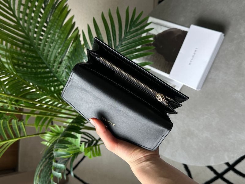 Гаманець Bvlgari Serpenti Forever Large Wallet Black Premium 88199 фото