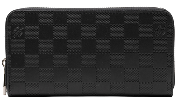 Кошелек Louis Vuitton Zippy Wallet Damier in Black Embossed Leather Premium 88142 фото