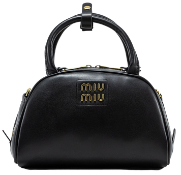 Сумка Miu Miu Leather Top-Handle Bag in Black 0463 фото