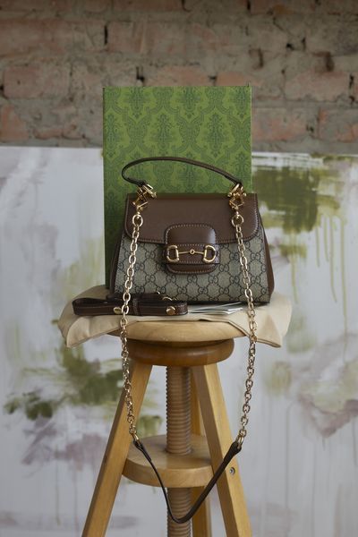 Сумка Gucci Horsebit 1955 Medium Top Handle Bag 0338 фото