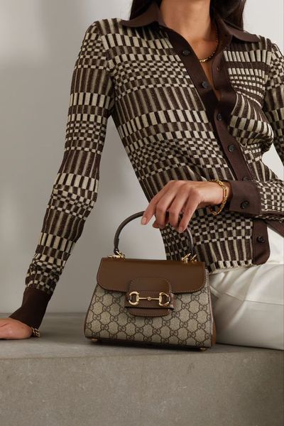 Сумка Gucci Horsebit 1955 Medium Top Handle Bag 0338 фото
