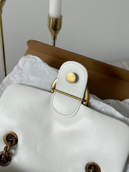 Сумка Pinko Love Bag Puff Butterfly Quilt White/Gold 1012 фото