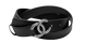 Ремінь Chanel Leather Belt Black/Silver 66146 фото 1