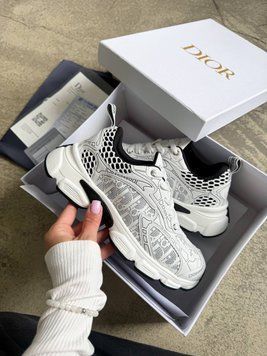 Жіночі кросівки Dior Chrono Sneaker White/Black 36 D110 фото