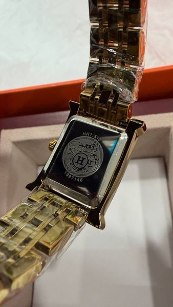 Часы Hermes Heure H 21mm Yellow Gold Ladies Watch + Браслет Hermes Clic H 2456 фото