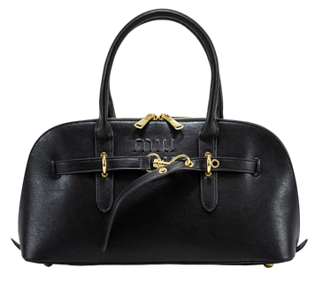 Сумка Miu Miu Aventure Top-Handle Bag in Black Nappa Leather 0482 фото