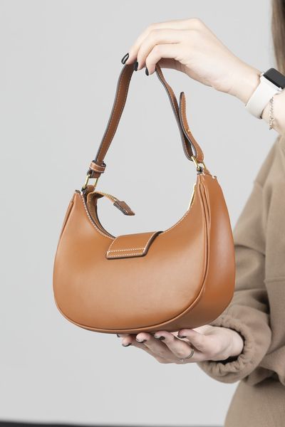 Сумка Celine Medium Ava Triomphe Shoulder Bag in Brown Smooth Calfskin/Gold Hardware 0441 фото