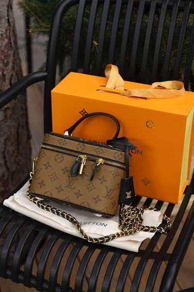 Сумка Louis Vuitton Vanity PM Bag in Light Brown Monogram Reverse Coated Canvas 0358 фото