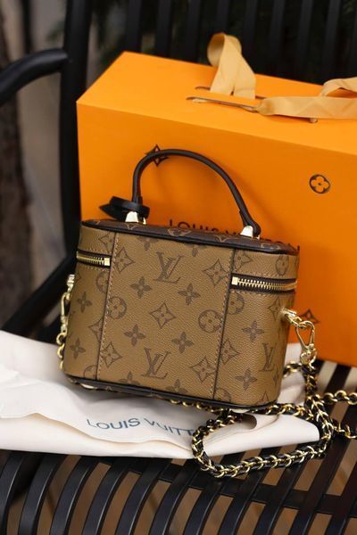 Сумка Louis Vuitton Vanity PM Bag in Light Brown Monogram Reverse Coated Canvas 0358 фото