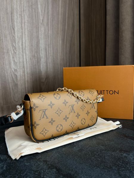 Сумка Louis Vuitton Wallet On Chain Ivy in Monogram Reverse Coated Canvas/Gold Hardware 624 фото