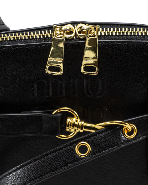 Сумка Miu Miu Aventure Top-Handle Bag in Black Nappa Leather 0482 фото