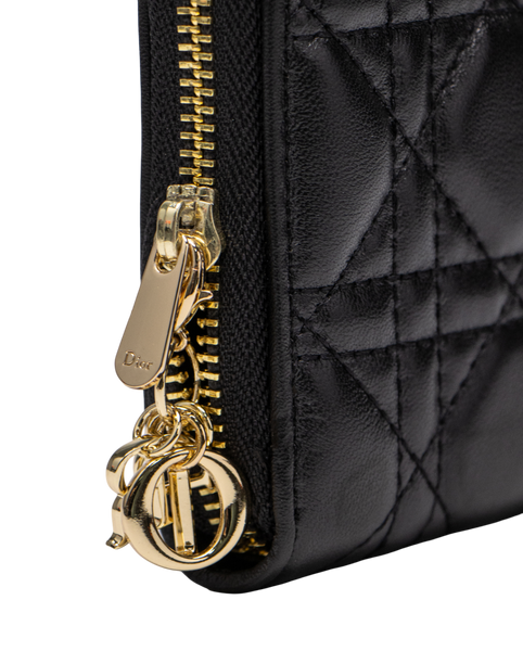Гаманець Christian Dior Lady Dior Voyageur Wallet Black 88192 фото