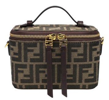Сумка Fendi Vanity Tobacco Brown FF Jacquard Fabric Mini-bag 991063 фото