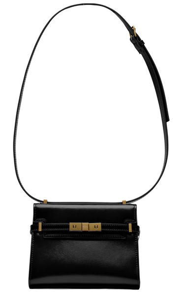 Сумка Saint Laurent Manhattan Mini Shoulder Bag in Black Leather 404 фото