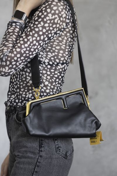 Сумка Fendi First Clutch Shoulder Bag Black 0348 фото